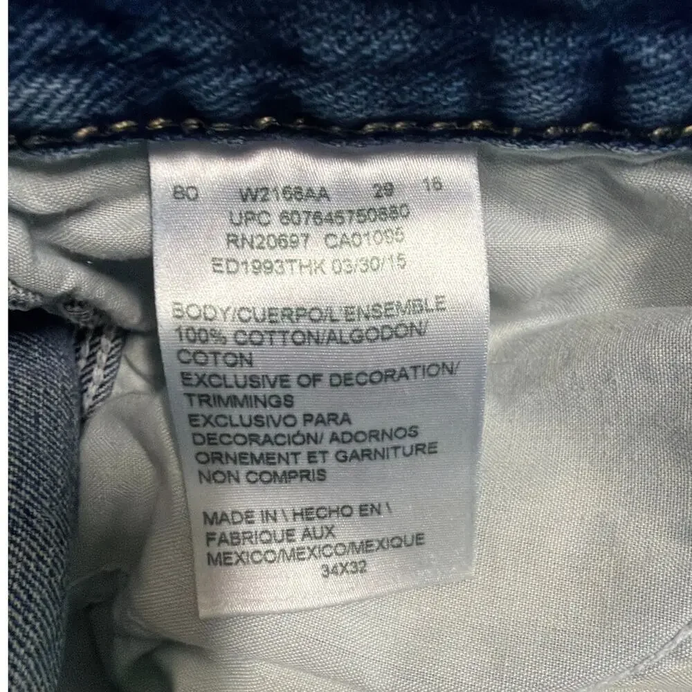 Dickies Jeans Mens 34x32 Blue Medium Wash Relaxed Fit Carpenter Workwear Classic - Picture 13 of 15